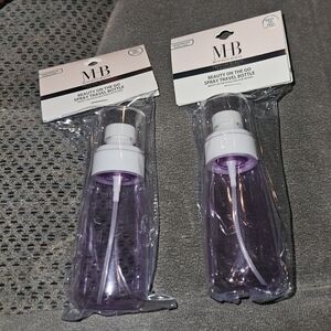 Must Have Beauty On-The-Go Spray Travel Bottle Set In Purple 3.4fl Oz BNIB